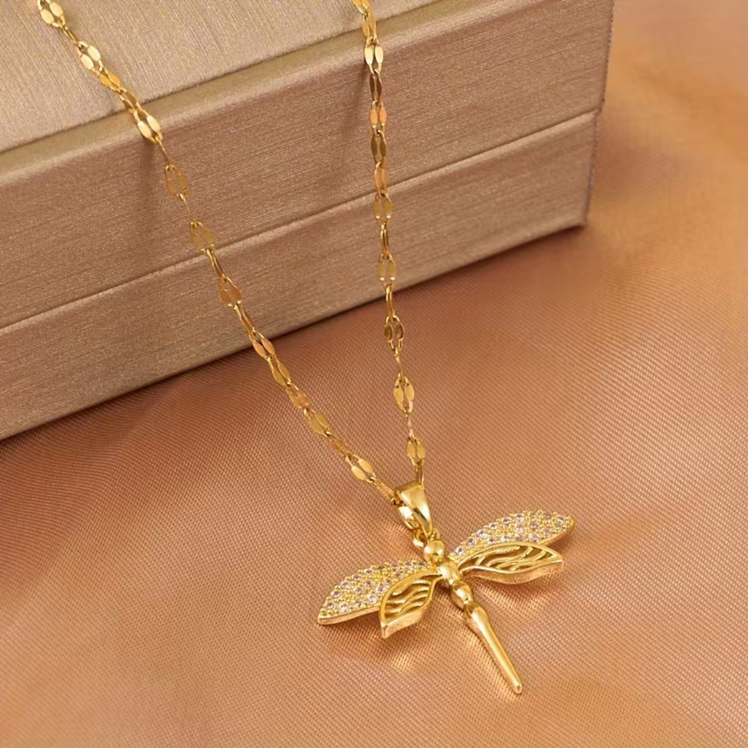 Crystal Dragonfly Necklace
