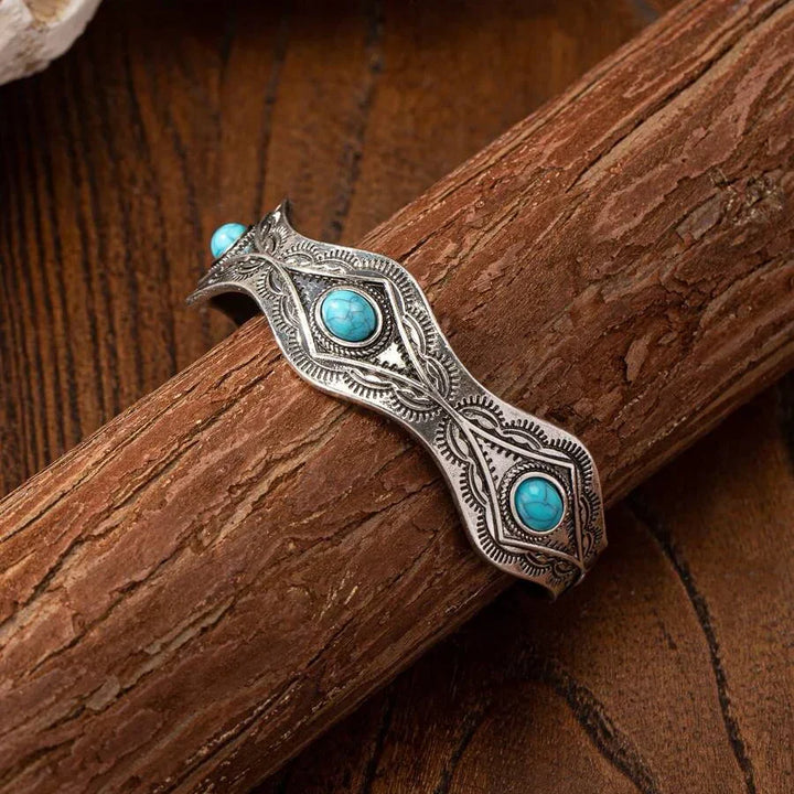 Western Style Turquoise Concho Cuff Bangle Bracelet