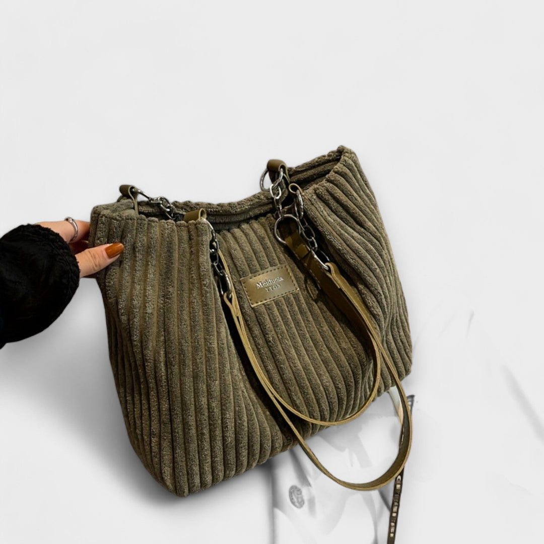 Olivia - Soft Cord Shoulder Bag