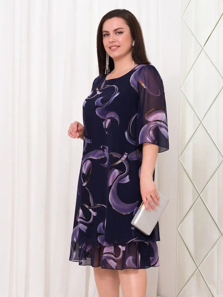 Emma™ Midnight Swirl Chiffon Dress