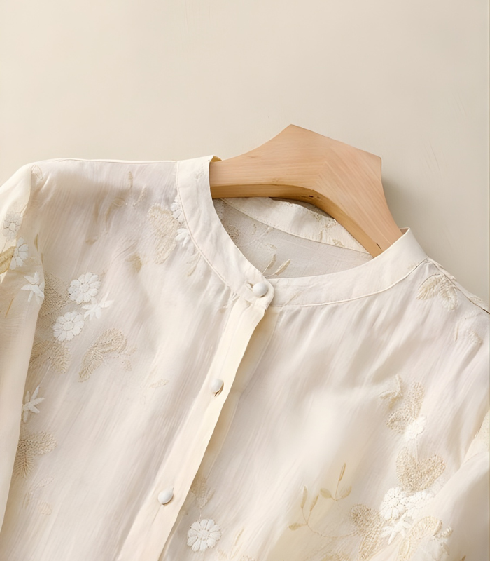 Clarice™ Embroidered Cotton Blouse