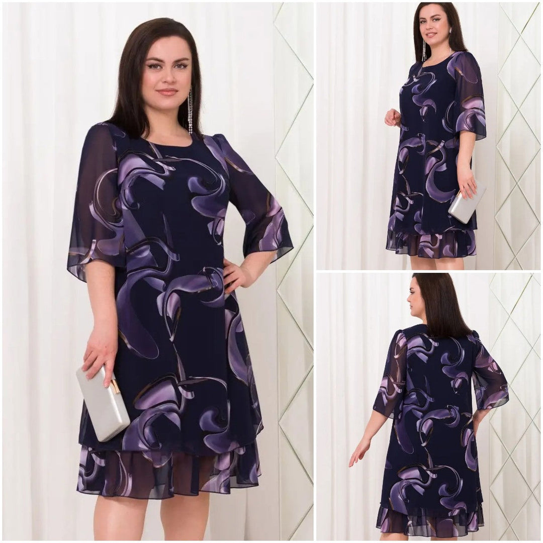 Emma™ Midnight Swirl Chiffon Dress