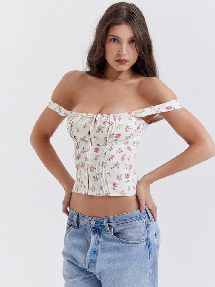 Ember Blossom Breeze Floral Cami Top