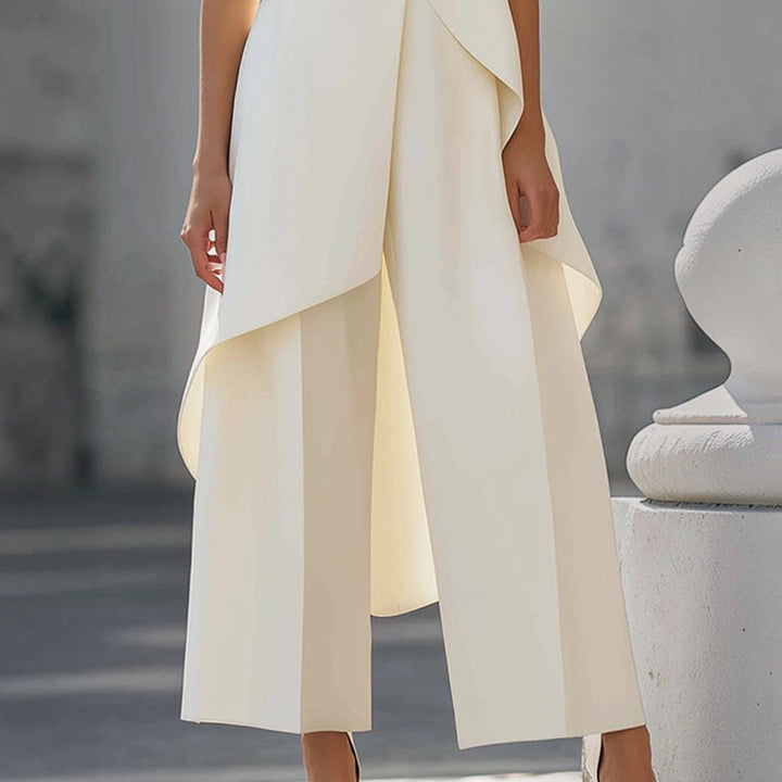 Valentina | Elegant Jumpsuit with High-Neck Draped Top