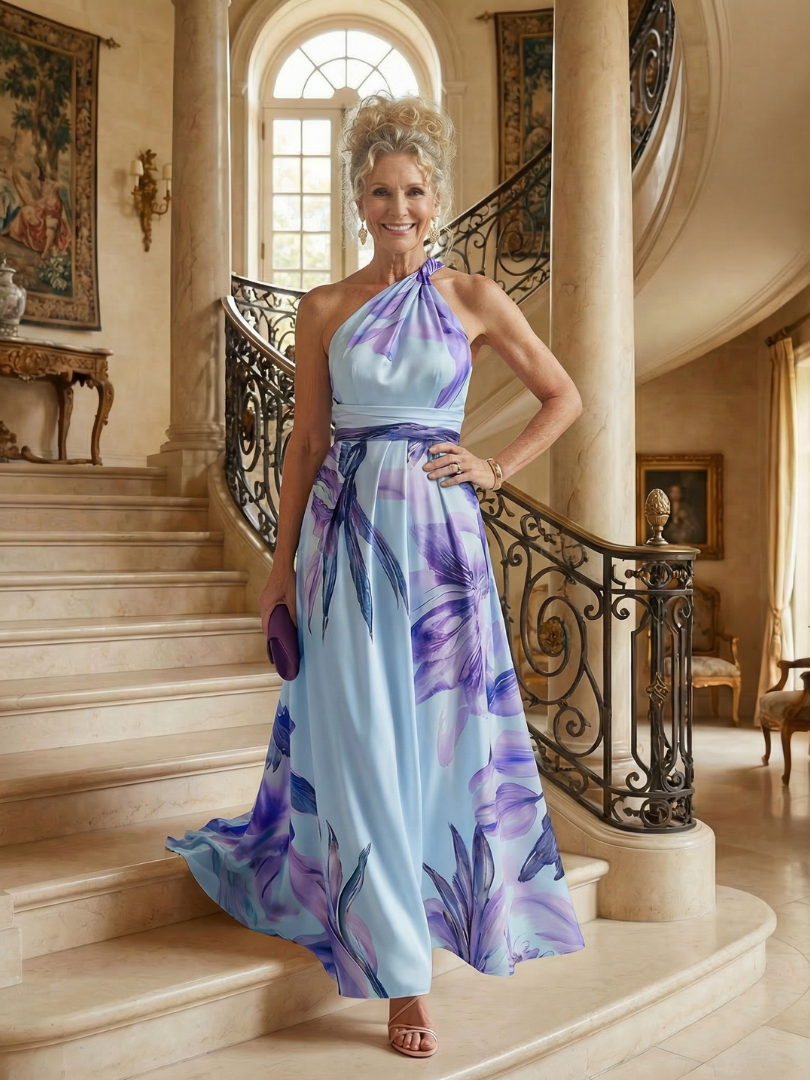 Amiel | Light Floral Maxi Dress