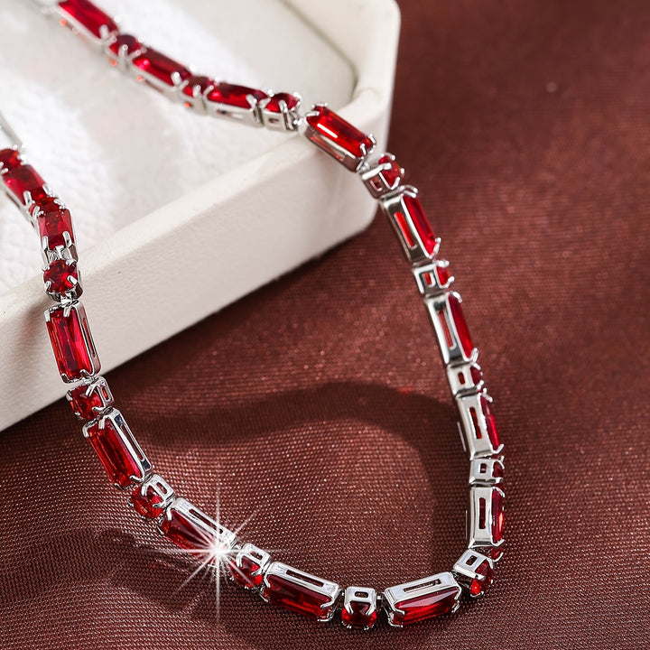 Elegant Vintage Zirconia Ruby Gold Plated Bracelet