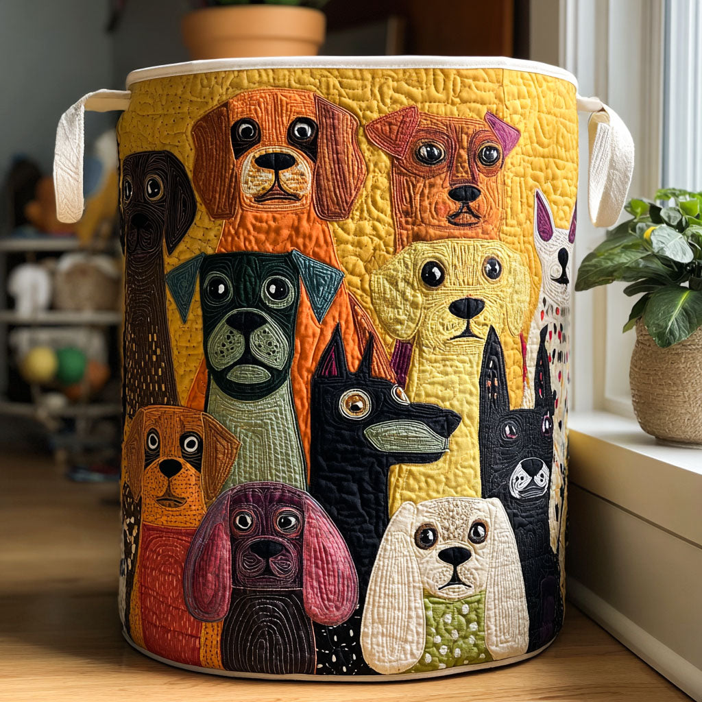 Dogs Galore quilted storage basket