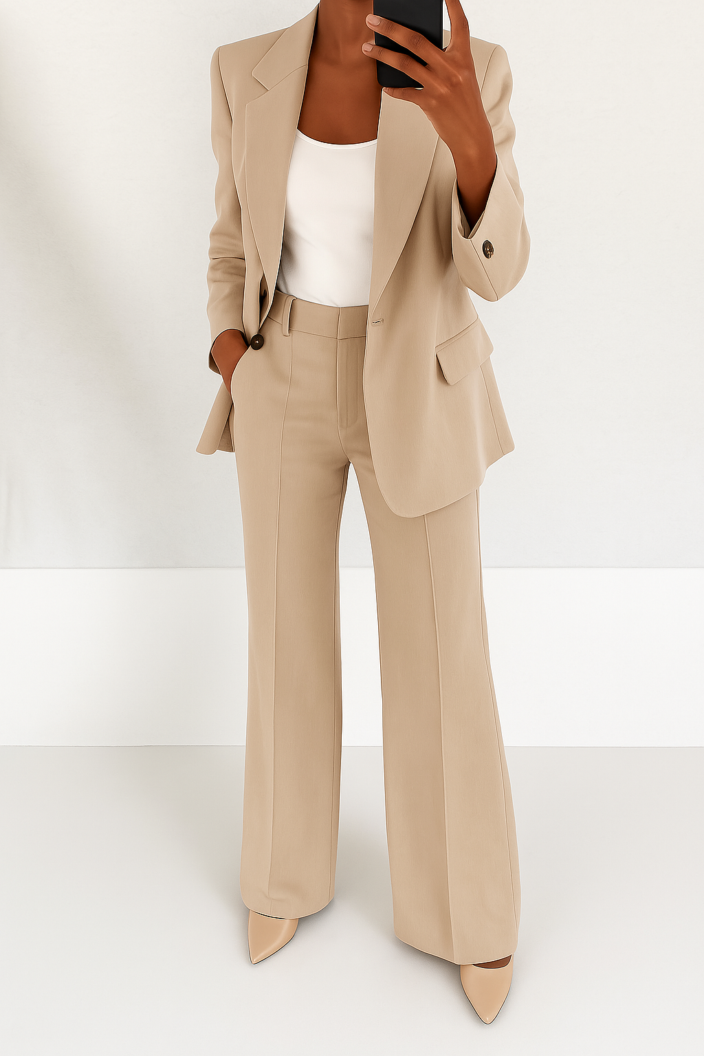 Patrizia single-button blazer with matching trousers