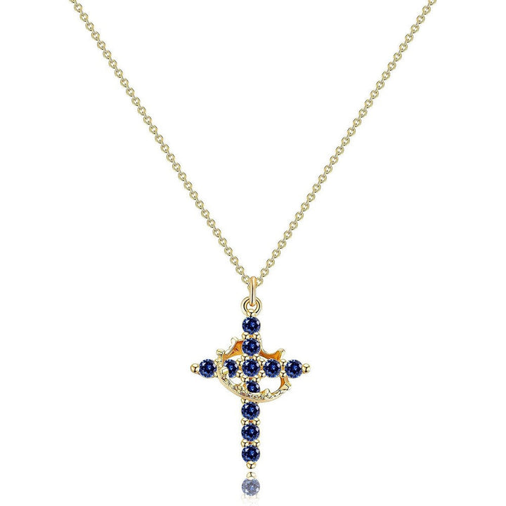The Eternal Cross & Crown Necklace