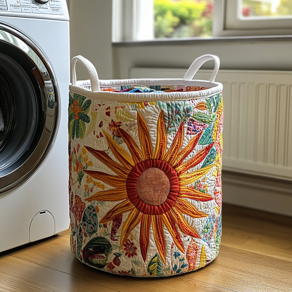 Sunny Basket quilted storage basket