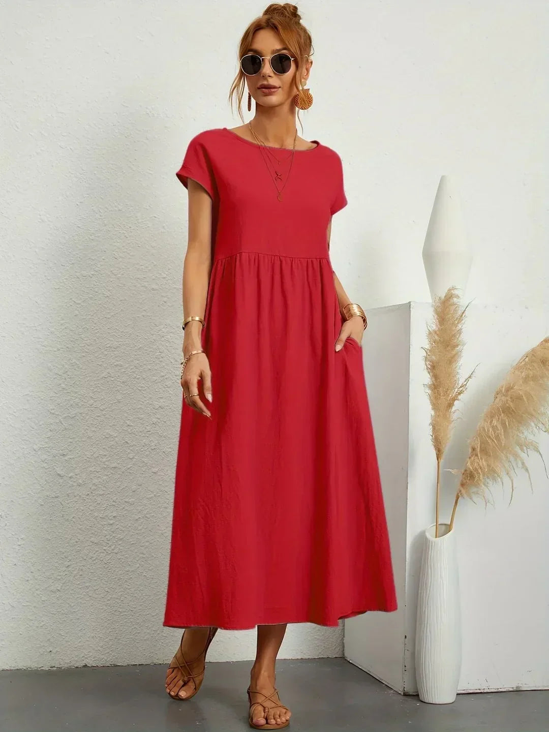 Gabrielle™ – Timeless Fluid Midi Dress