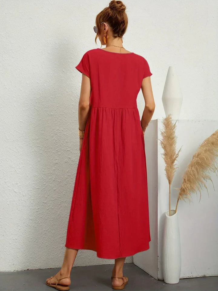 Gabrielle™ – Timeless Fluid Midi Dress