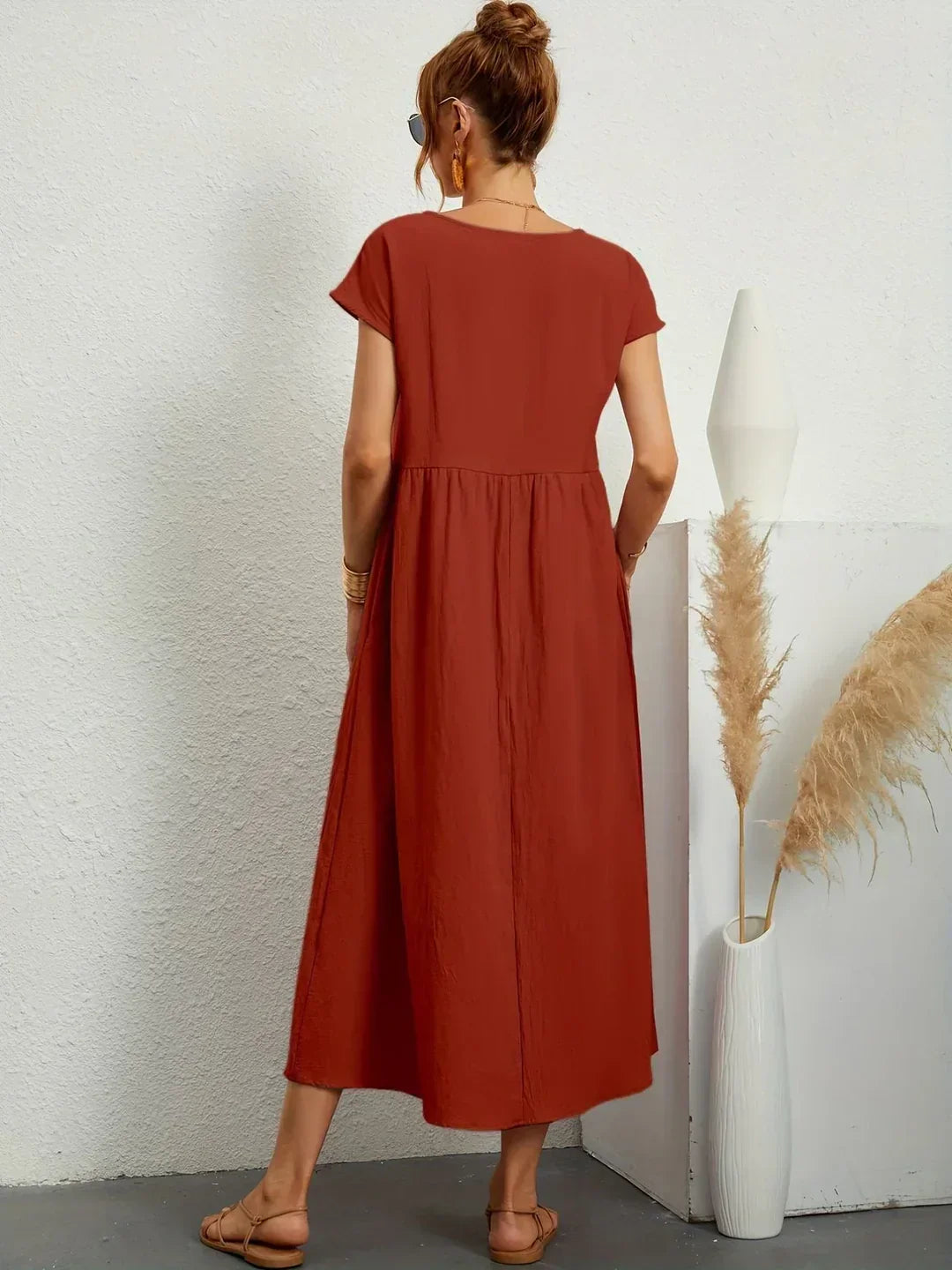 Gabrielle™ – Timeless Fluid Midi Dress