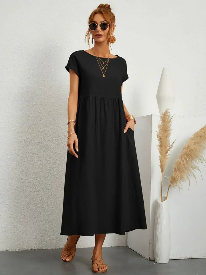 Gabrielle™ – Timeless Fluid Midi Dress