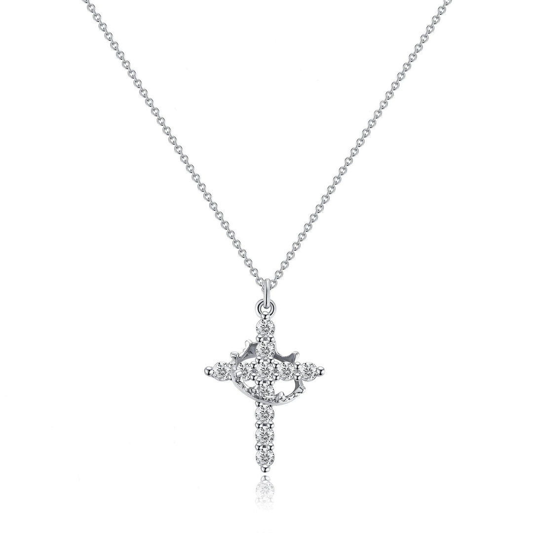 The Eternal Cross & Crown Necklace