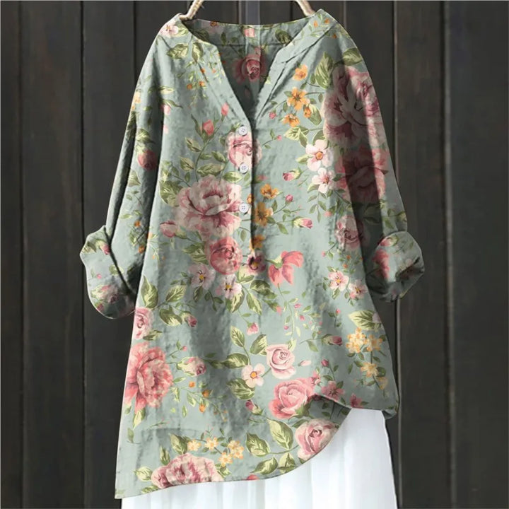 Anny | Floral Button-Down Blouse
