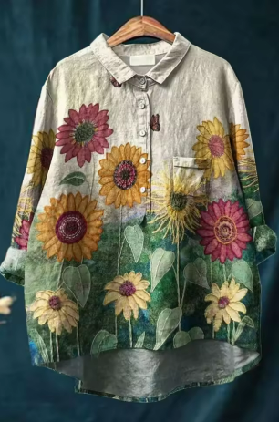 Isabelle | Stylish Floral Button-Down Shirt