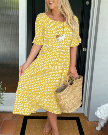 Julia™ Short-Sleeve Midi Dress