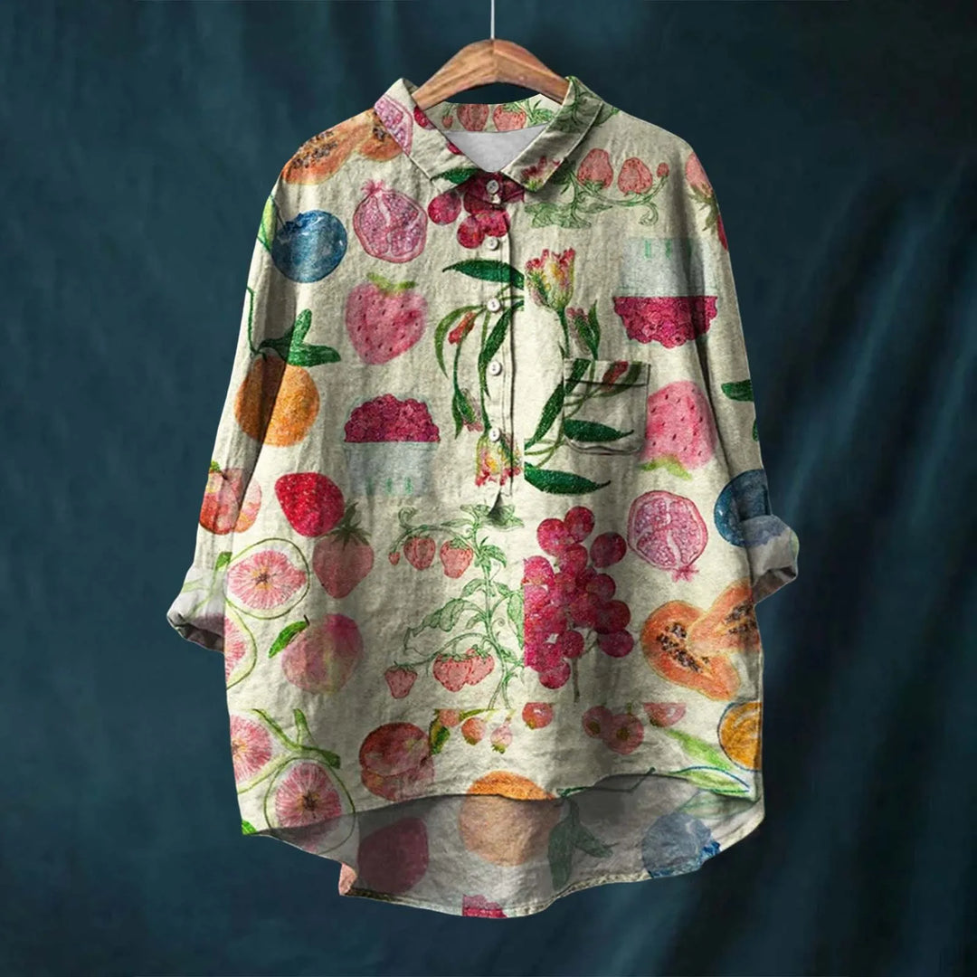 Liesa™ | Vintage Floral Shirt with Buttons