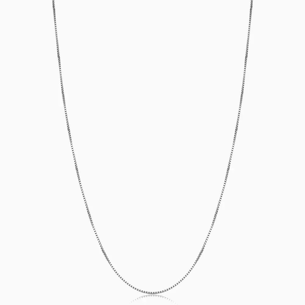 Bodega Box Necklace – Silver Tone