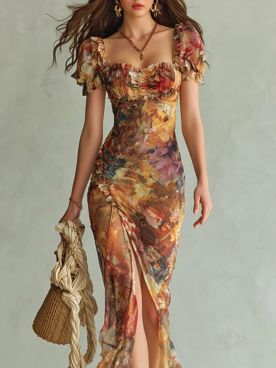 Orange Maxi dress