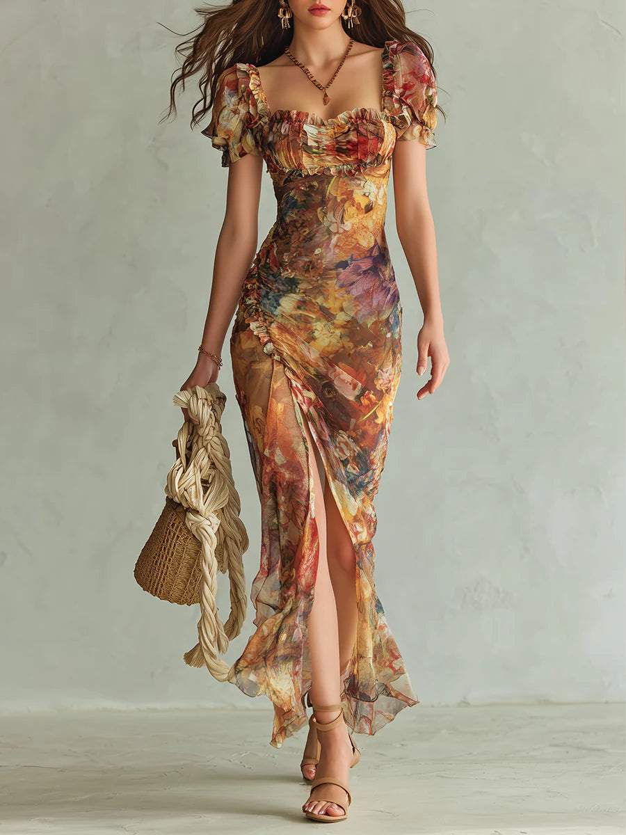 Orange Maxi dress