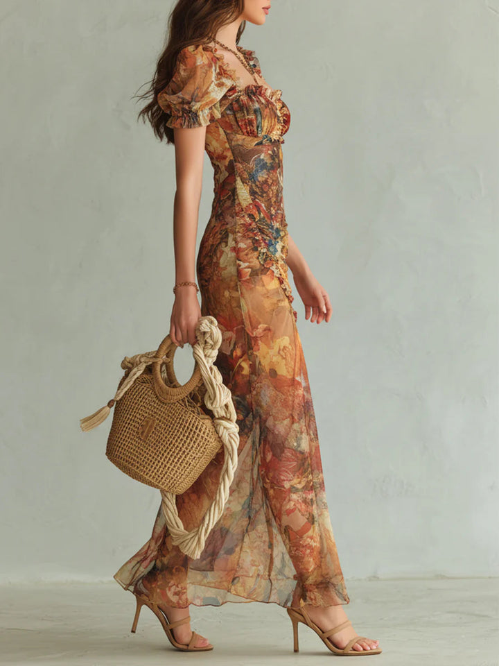 Orange Maxi dress