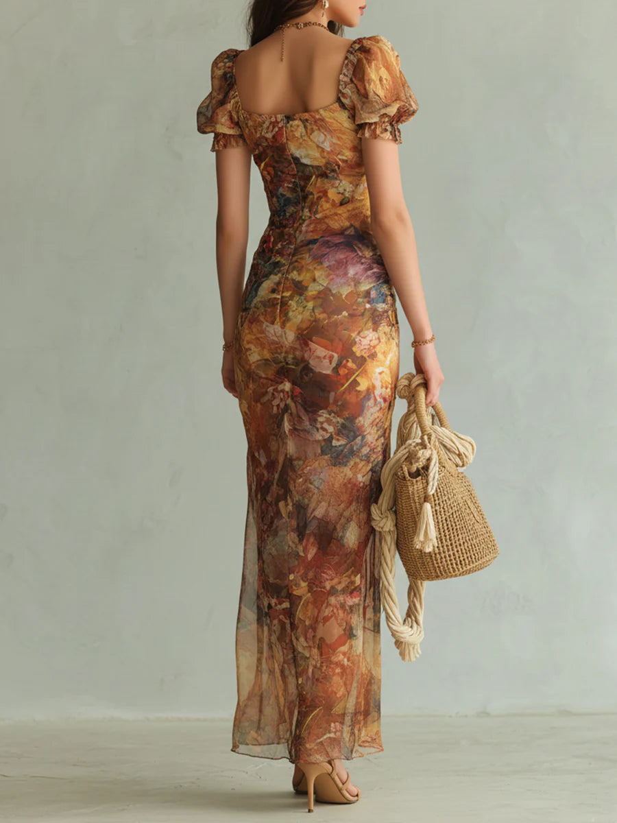 Orange Maxi dress