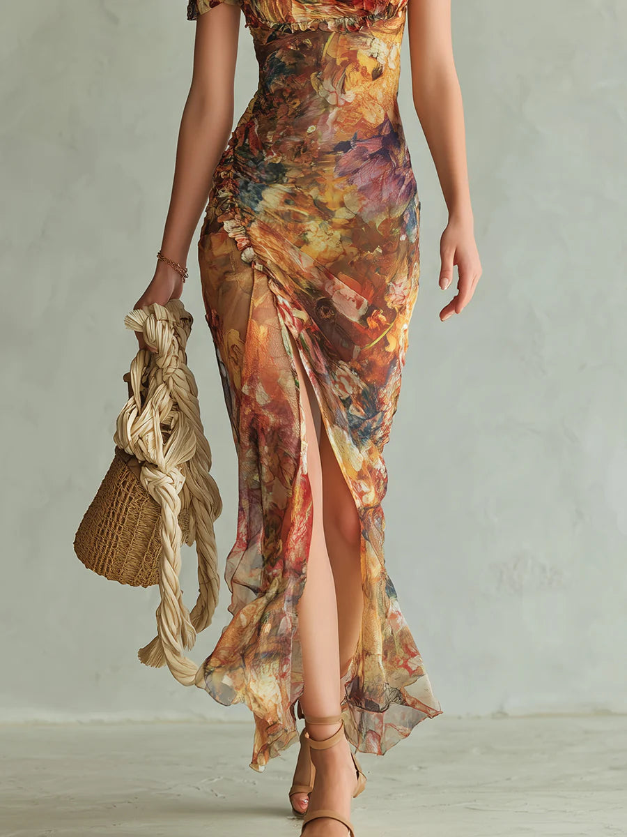 Orange Maxi dress