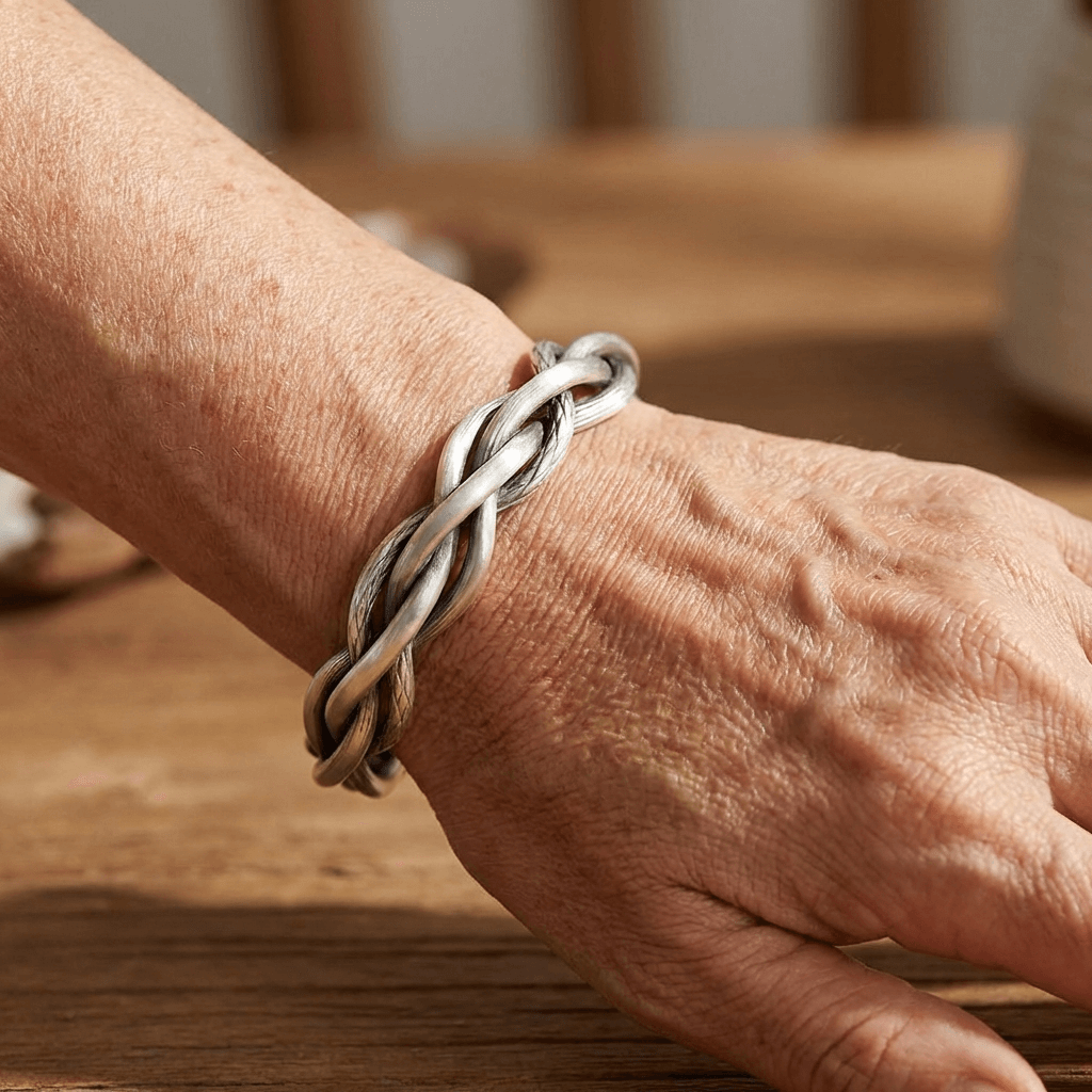 Vintage Braided Silver Bracelet