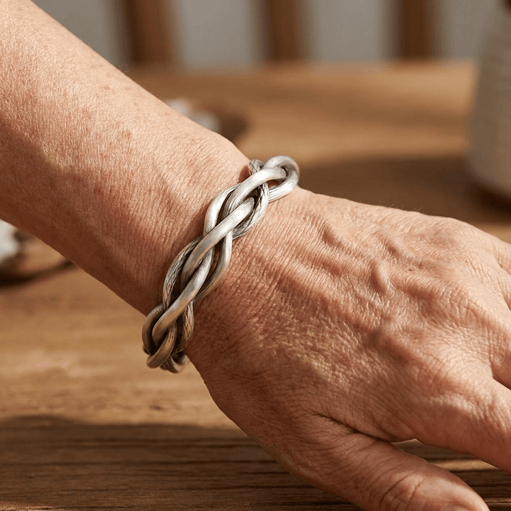 Vintage Braided Silver Bracelet