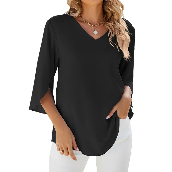 Jadzia™ Relaxed V-Neck Blouse