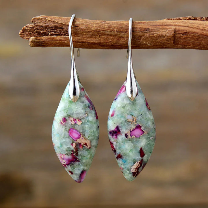 Fuchsite Jasper Drop Earrings